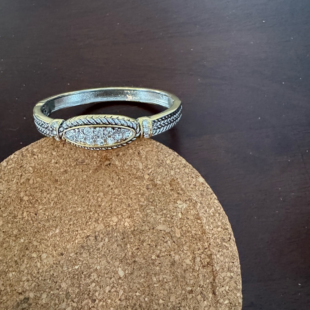 Vintage Silver tone and Gold tone rhinestone Women's Bracelet